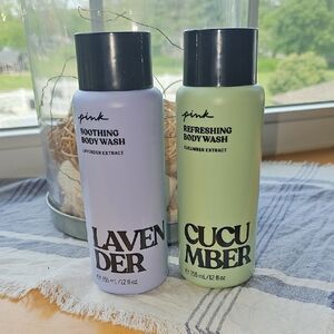 PINK Victoria's Secret Lavender and Cucumber Body Wash Set